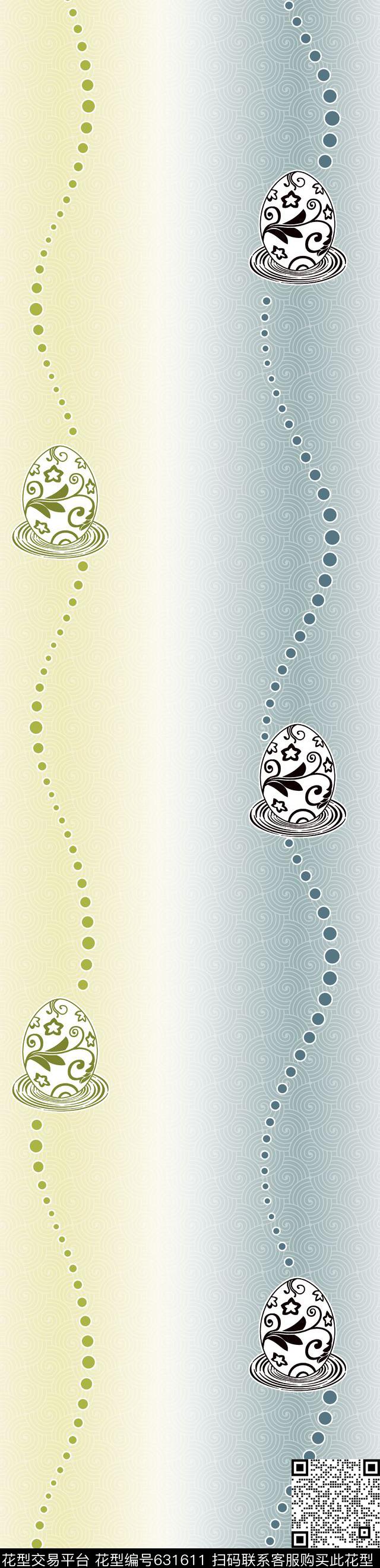 曲线竖条波浪条纹传统印花华亿平台下载（图片编号: 631611） - 瓦栏（Walan）