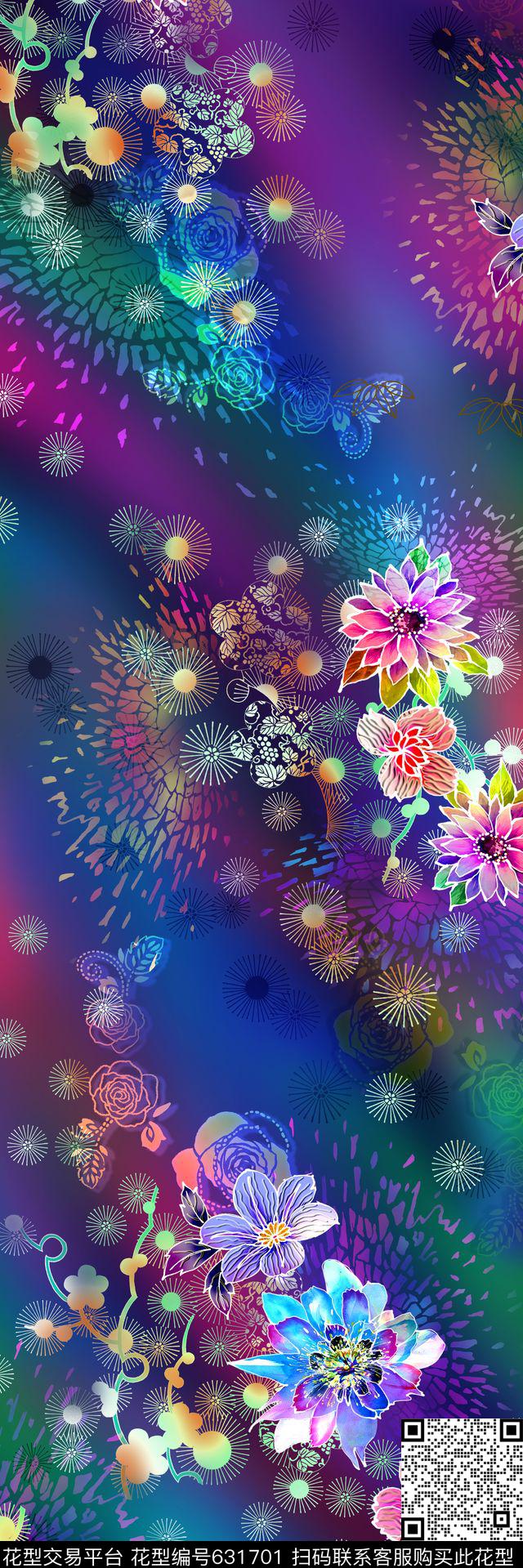 艺术线条定位数码印花华亿平台下载（图片编号: 631701） - 瓦栏（Walan）