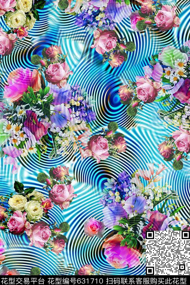 时尚数码大牌花卉数码印花华亿平台下载（图片编号: 631710） - 瓦栏（Walan）