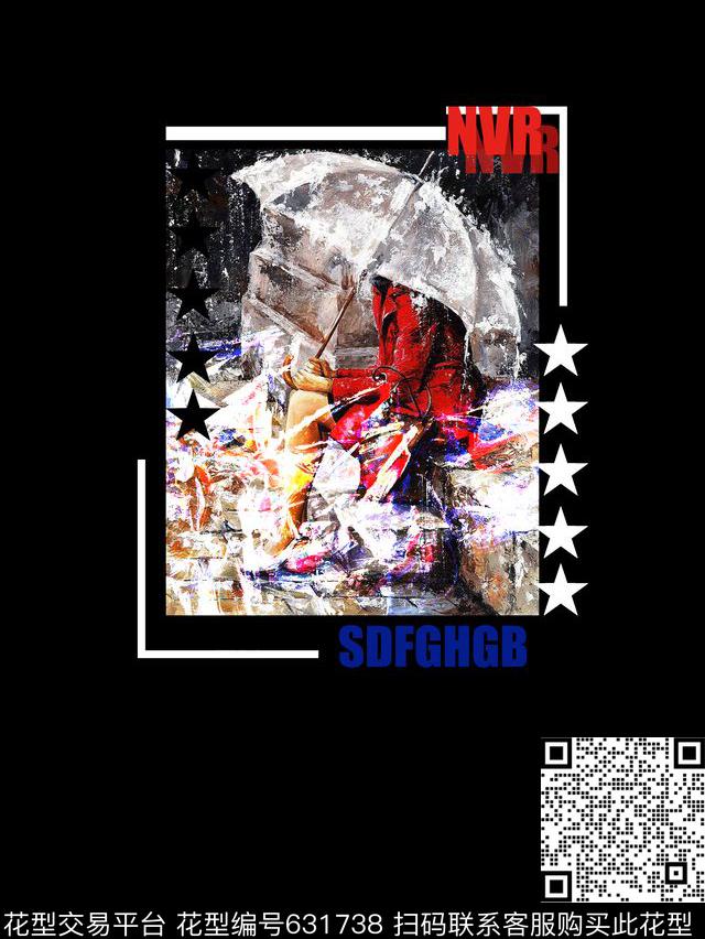 时尚抽象几何女人印花字母T恤数码印花华亿平台下载（图片编号: 631738） - 瓦栏（Walan）