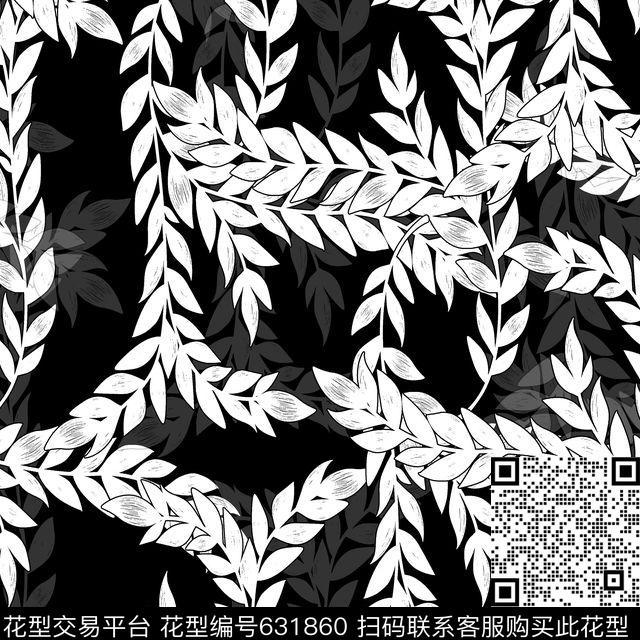 叶子佩斯利花卉传统印花华亿平台下载（图片编号: 631860） - 瓦栏（Walan）