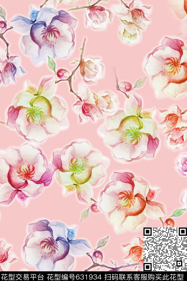 花朵花卉小碎花数码印花华亿平台下载（图片编号: 631934） - 瓦栏（Walan）