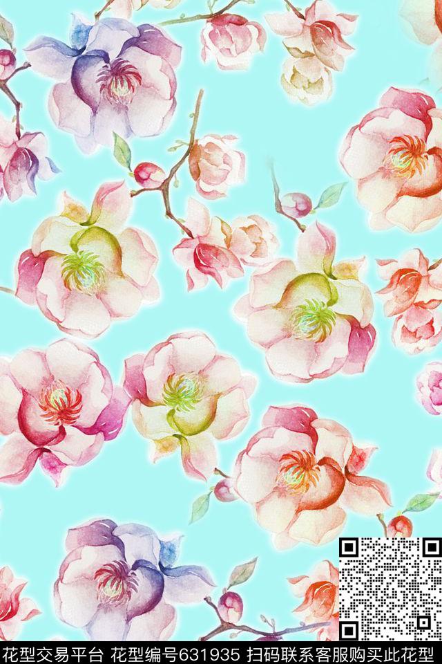 花朵花卉小碎花数码印花华亿平台下载（图片编号: 631935） - 瓦栏（Walan）