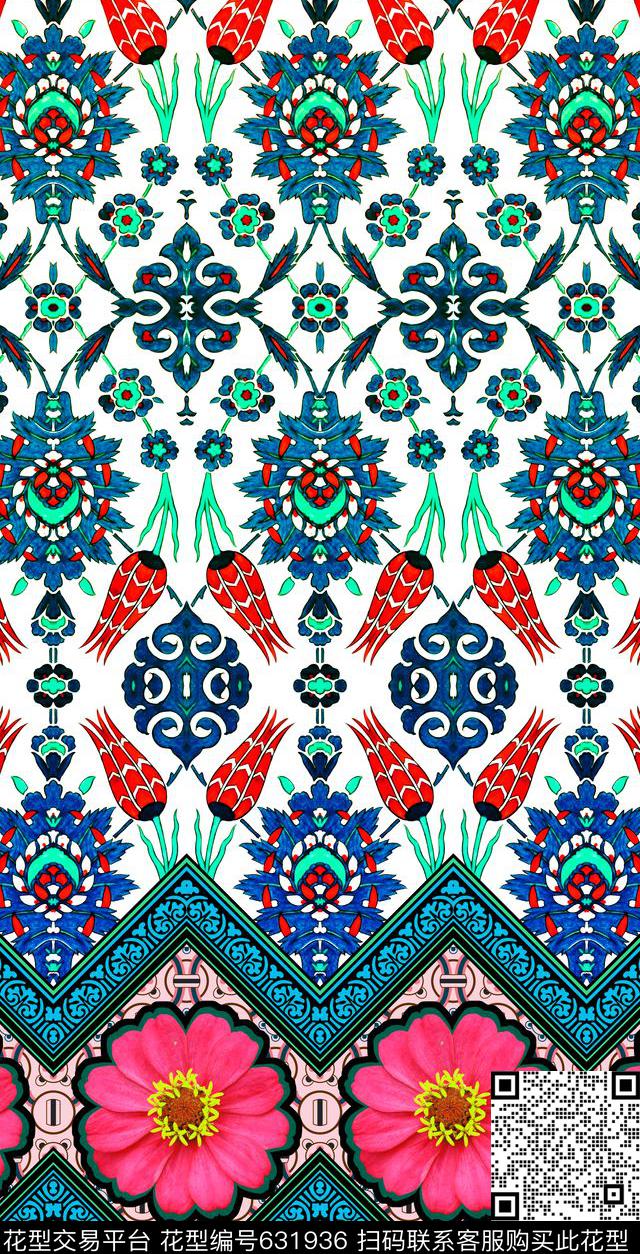 花卉、壁纸花纹、小几何、民族数码印花华亿平台下载（图片编号: 631936） - 瓦栏（Walan）