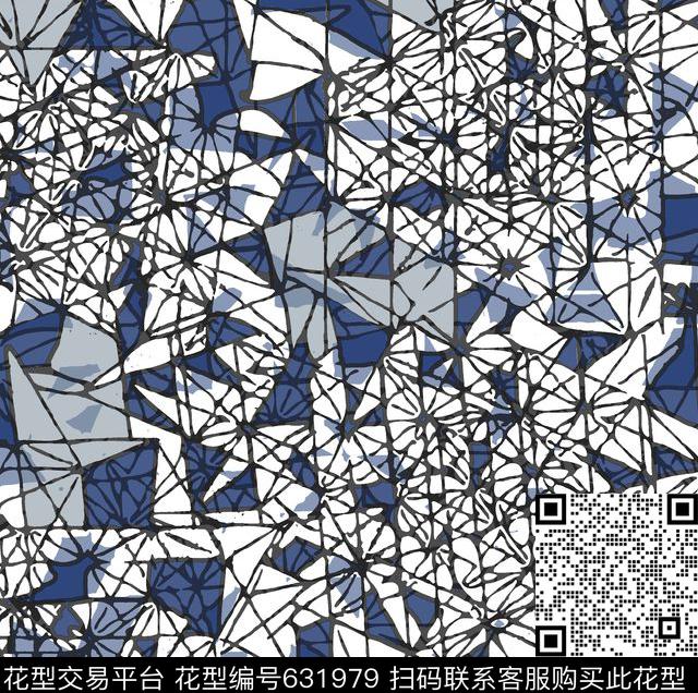 不规则几何立体三角三维空间传统印花华亿平台下载（图片编号: 631979） - 瓦栏（Walan）