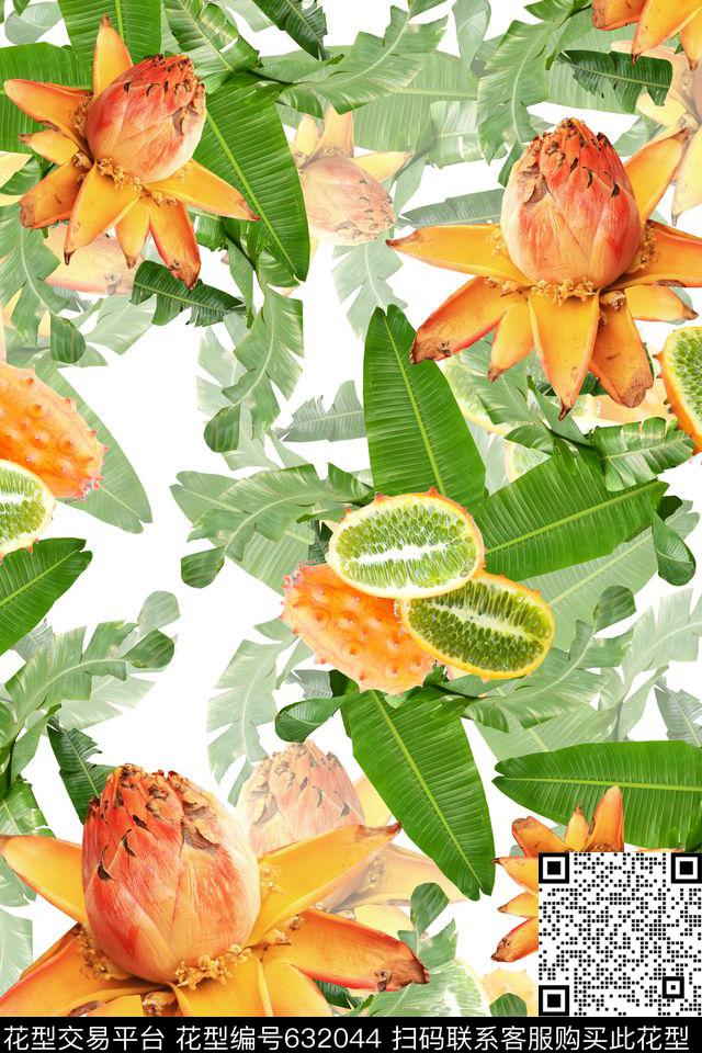 女装热带花卉数码印花华亿平台下载（图片编号: 632044） - 瓦栏（Walan）