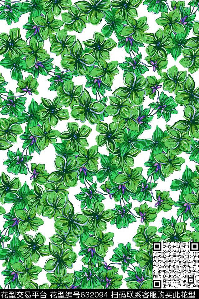 小碎花花朵花卉传统印花华亿平台下载（图片编号: 632094） - 瓦栏（Walan）