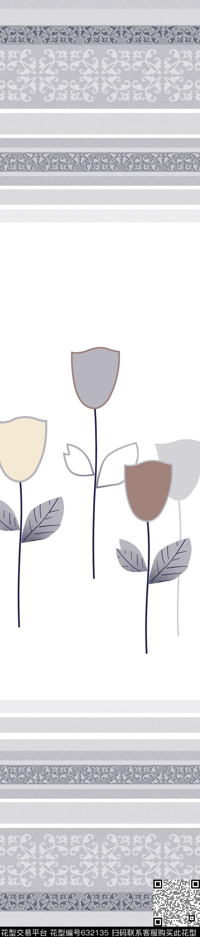 窗帘欧式简欧传统印花华亿平台下载（图片编号: 632135） - 瓦栏（Walan）