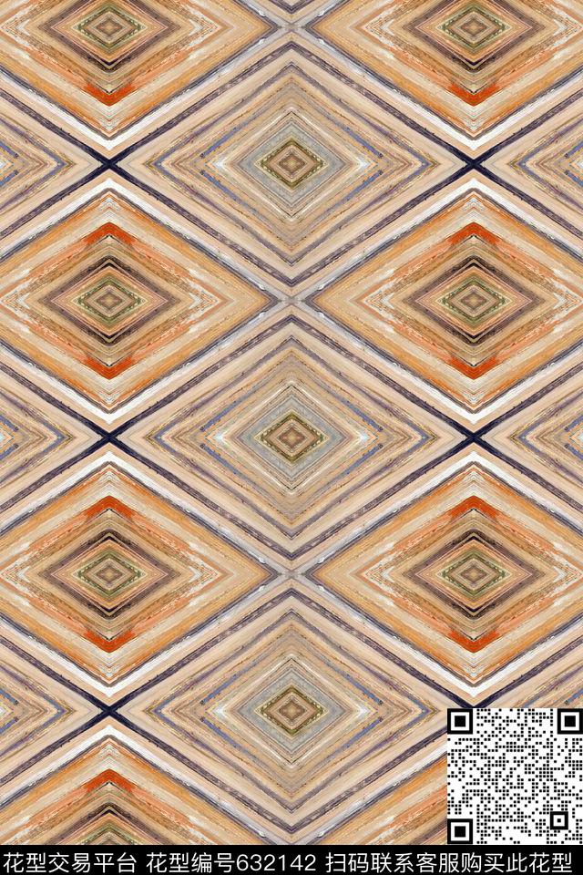 家纺墙纸几何传统印花华亿平台下载（图片编号: 632142） - 瓦栏（Walan）