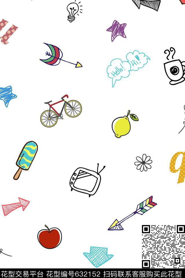 运动装箭头女装传统印花华亿平台下载（图片编号: 632152） - 瓦栏（Walan）