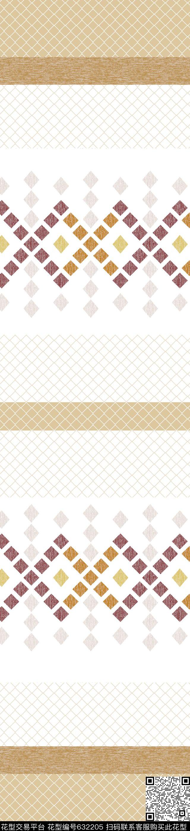 窗帘格子传统印花华亿平台下载（图片编号: 632205） - 瓦栏（Walan）