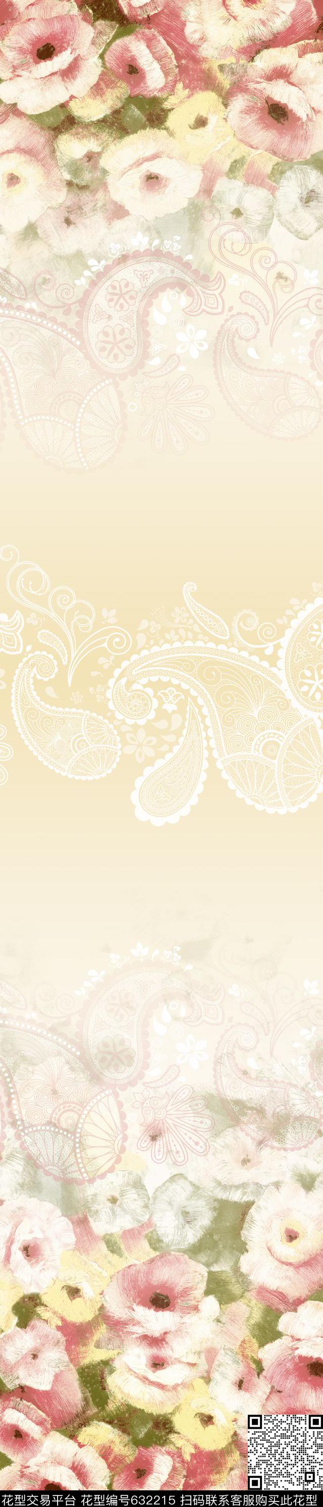 窗帘罂粟花花朵传统印花华亿平台下载（图片编号: 632215） - 瓦栏（Walan）