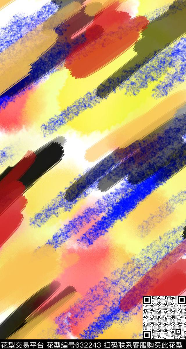 颜色肌理抽象数码印花华亿平台下载（图片编号: 632243） - 瓦栏（Walan）