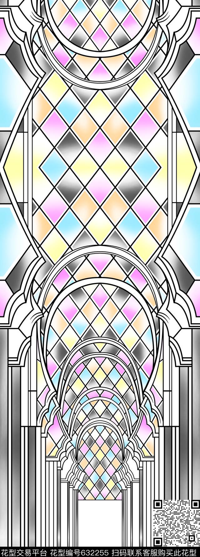 宫殿简约灰色传统印花华亿平台下载（图片编号: 632255） - 瓦栏（Walan）