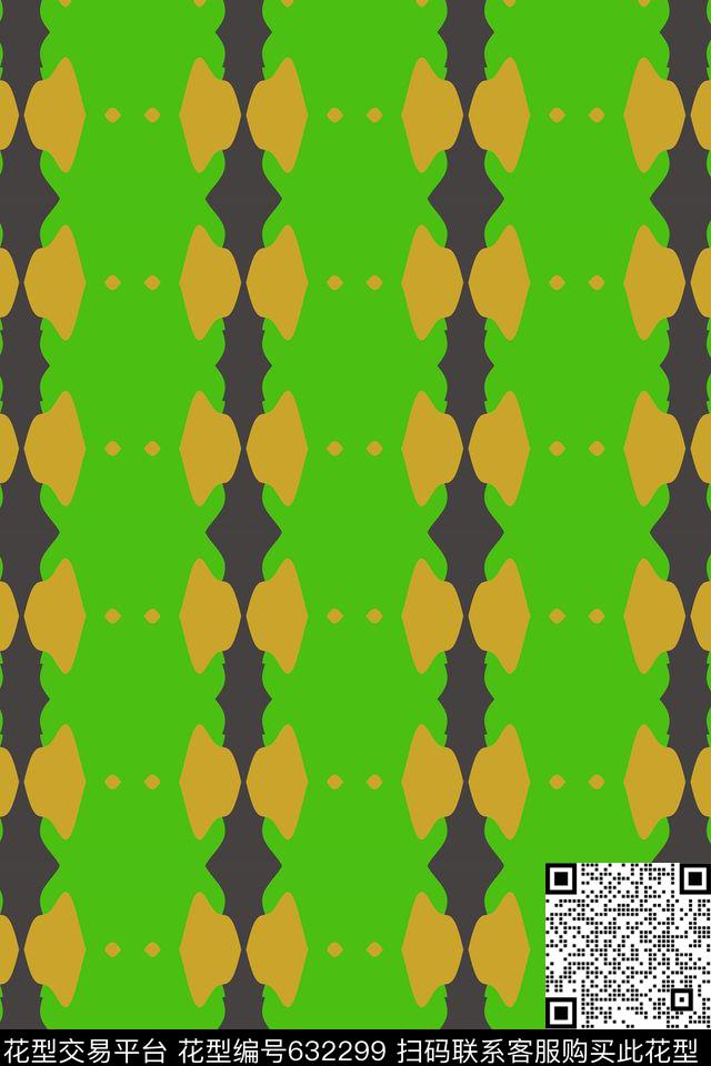 清晰波浪纹蓝绿红传统印花华亿平台下载（图片编号: 632299） - 瓦栏（Walan）