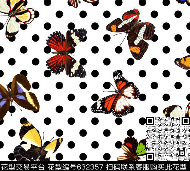 潮流印花女装印花昆虫数码印花华亿平台下载（图片编号: 632357） - 瓦栏（Walan）