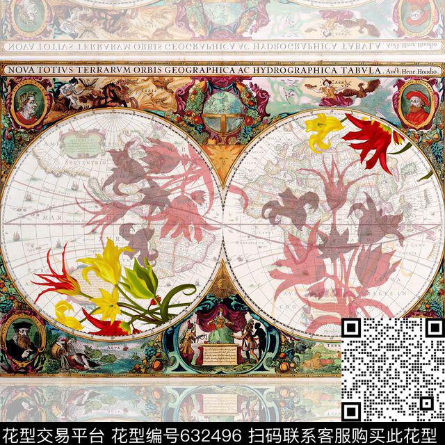 宫廷风数码印花华亿平台下载（图片编号: 632496） - 瓦栏（Walan）