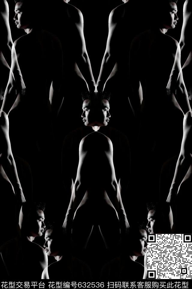 人物抽象四方连续数码印花华亿平台下载（图片编号: 632536） - 瓦栏（Walan）