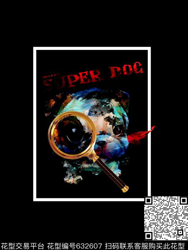 狗狗纹理男装T恤数码印花华亿平台下载（图片编号: 632607） - 瓦栏（Walan）