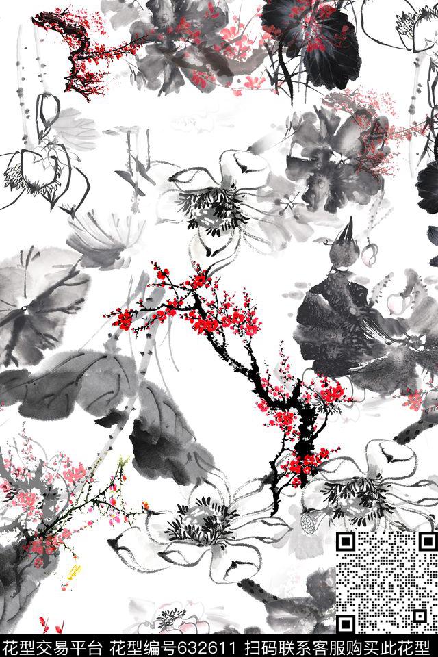 女装四方连续花鸟植物
中国风数码印花华亿平台下载（图片编号: 632611） - 瓦栏（Walan）