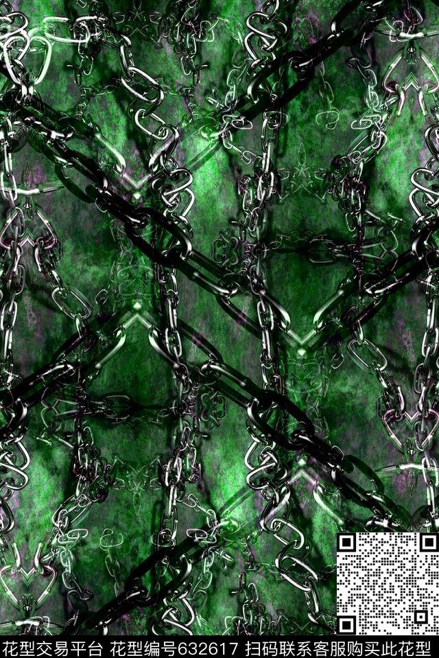 条纹铁链锁链数码印花华亿平台下载（图片编号: 632617） - 瓦栏（Walan）