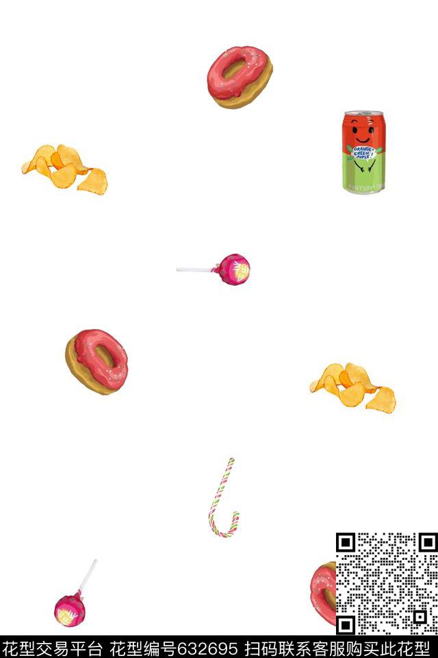 流行时尚饮料趣味传统印花华亿平台下载（图片编号: 632695） - 瓦栏（Walan）