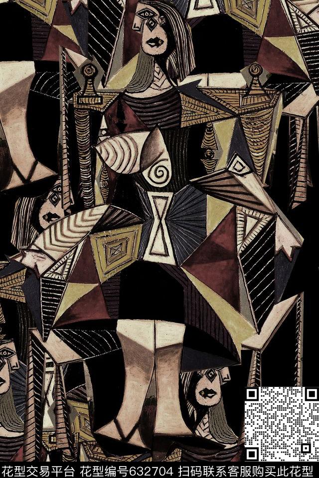 复古男装数码印花华亿平台下载（图片编号: 632704） - 瓦栏（Walan）