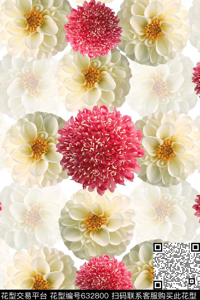 数码女装大花数码印花华亿平台下载（图片编号: 632800） - 瓦栏（Walan）