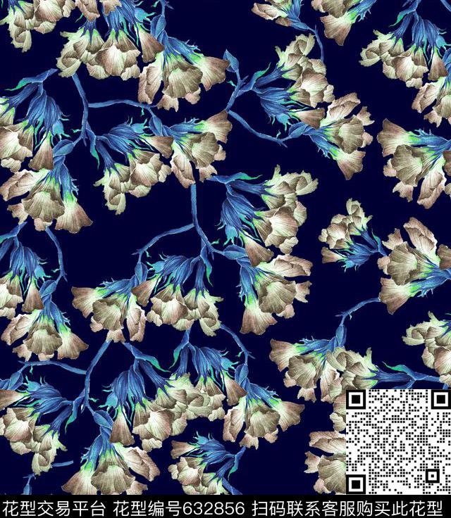 花朵花卉数码印花华亿平台下载（图片编号: 632856） - 瓦栏（Walan）