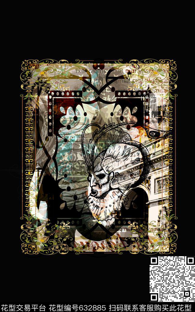 抽象休闲风数码数码印花华亿平台下载（图片编号: 632885） - 瓦栏（Walan）