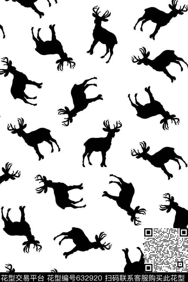 动物满版纯色传统印花华亿平台下载（图片编号: 632920） - 瓦栏（Walan）