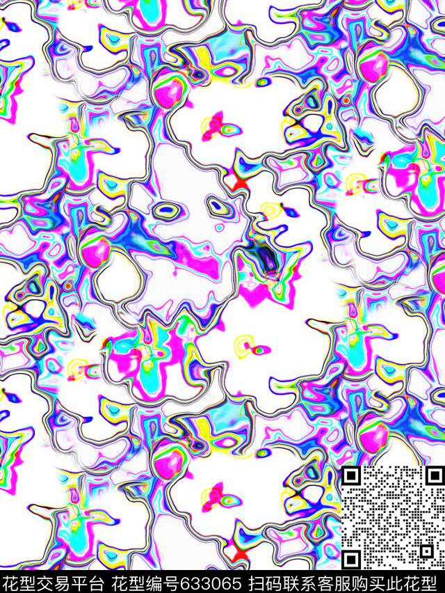 不规则几何小碎花几何数码印花华亿平台下载（图片编号: 633065） - 瓦栏（Walan）