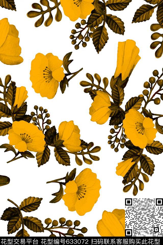 小碎花乱花大花数码印花华亿平台下载（图片编号: 633072） - 瓦栏（Walan）