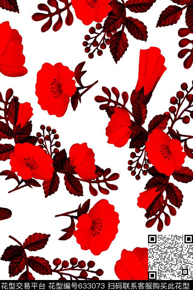 小碎花乱花大花数码印花华亿平台下载（图片编号: 633073） - 瓦栏（Walan）