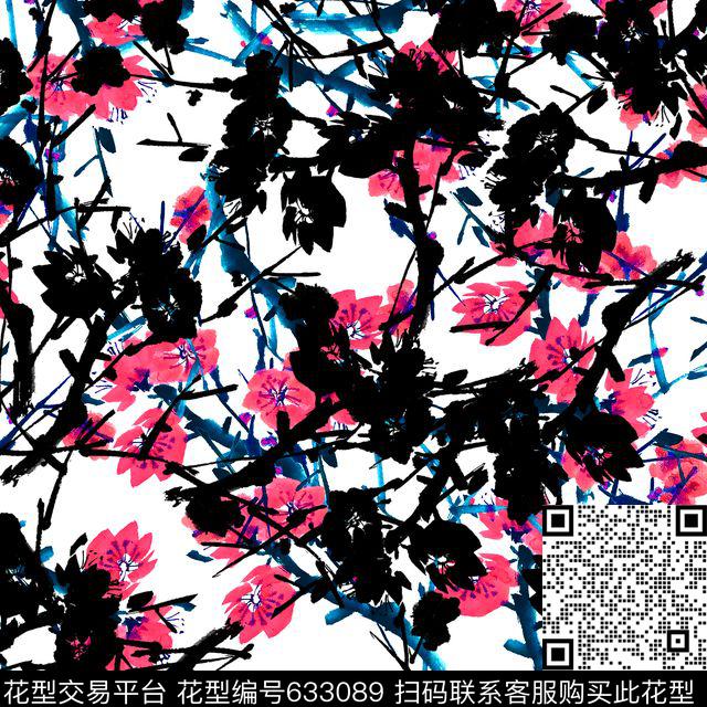 花朵梅花数码印花华亿平台下载（图片编号: 633089） - 瓦栏（Walan）