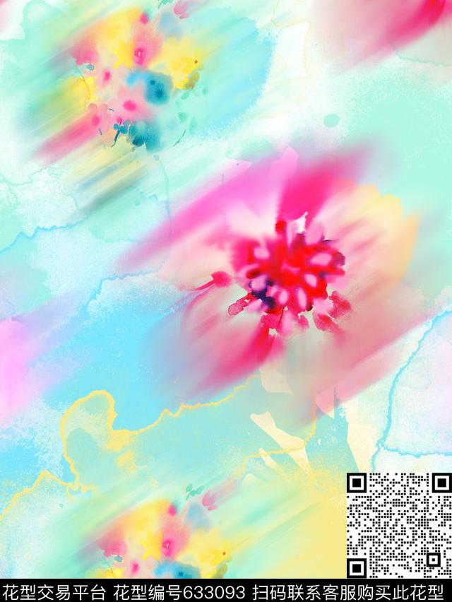 花卉满版滤镜数码印花华亿平台下载（图片编号: 633093） - 瓦栏（Walan）