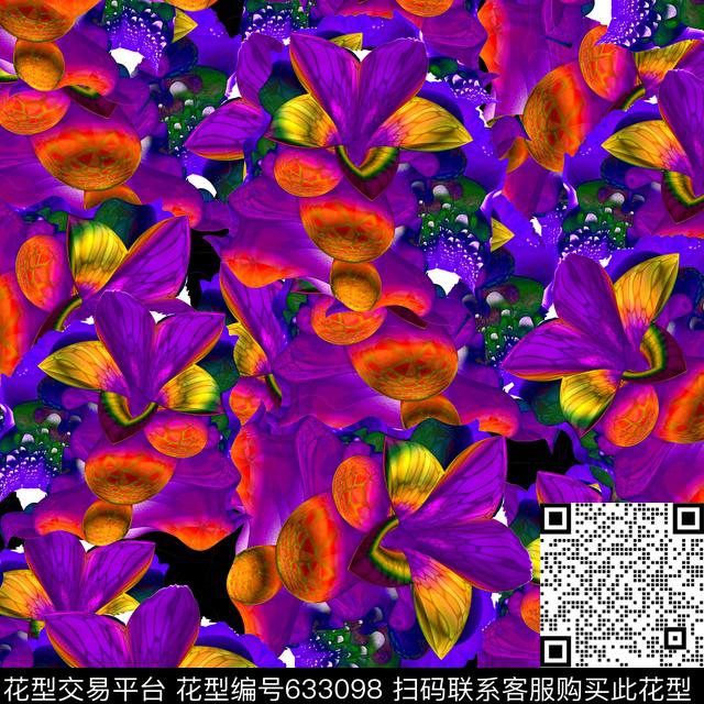 ♥红桃A〖热带风情〗复古海洋数码印花华亿平台下载（图片编号: 633098） - 瓦栏（Walan）