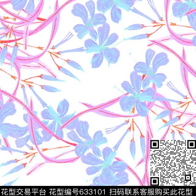 花朵传统印花华亿平台下载（图片编号: 633101） - 瓦栏（Walan）