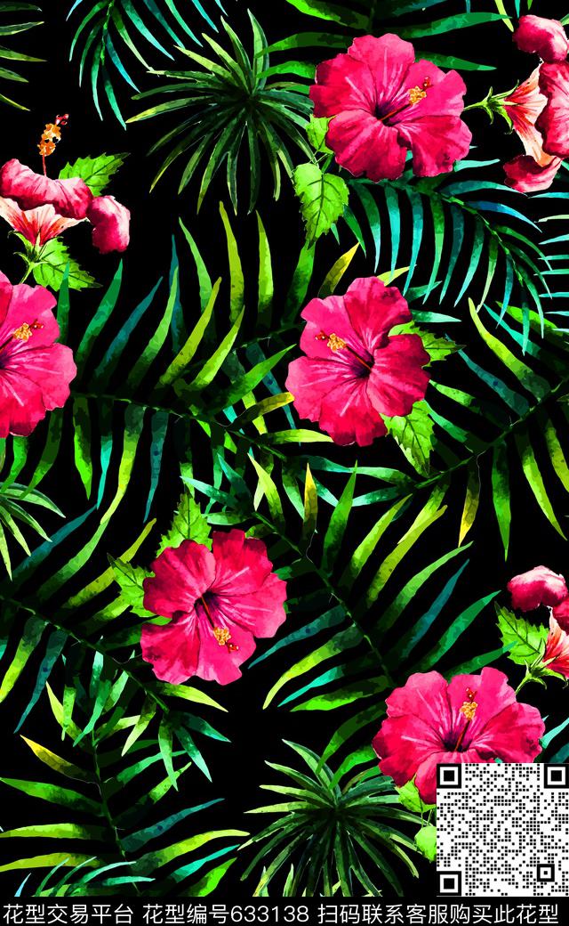泳装数码印花热带雨林数码印花华亿平台下载（图片编号: 633138） - 瓦栏（Walan）