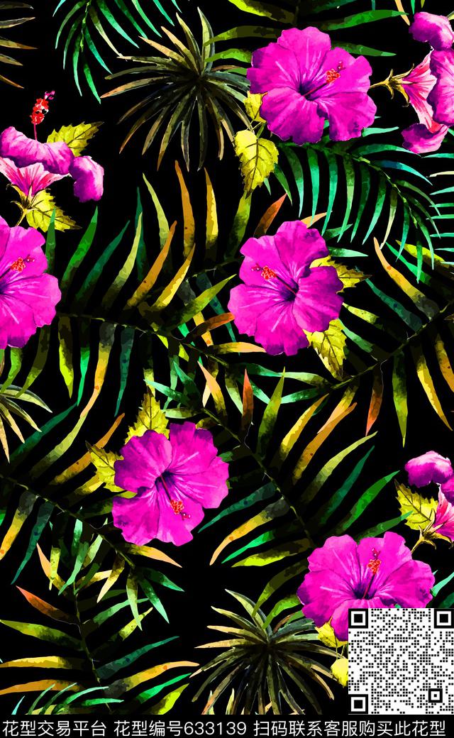 泳装数码印花热带雨林数码印花华亿平台下载（图片编号: 633139） - 瓦栏（Walan）