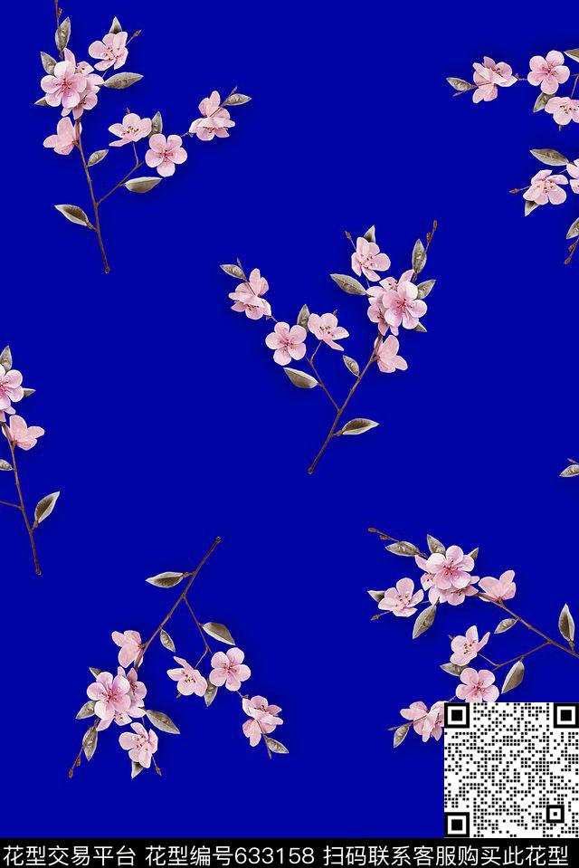 时尚3D梅花数码印花时尚大牌女装裙子外套印花流行时尚设计风格印花数码印花华亿平台下载（图片编号: 633158） - 瓦栏（Walan）