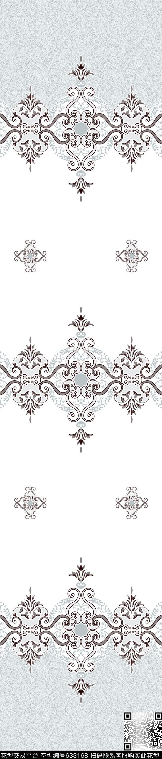 窗帘欧式传统印花华亿平台下载（图片编号: 633168） - 瓦栏（Walan）