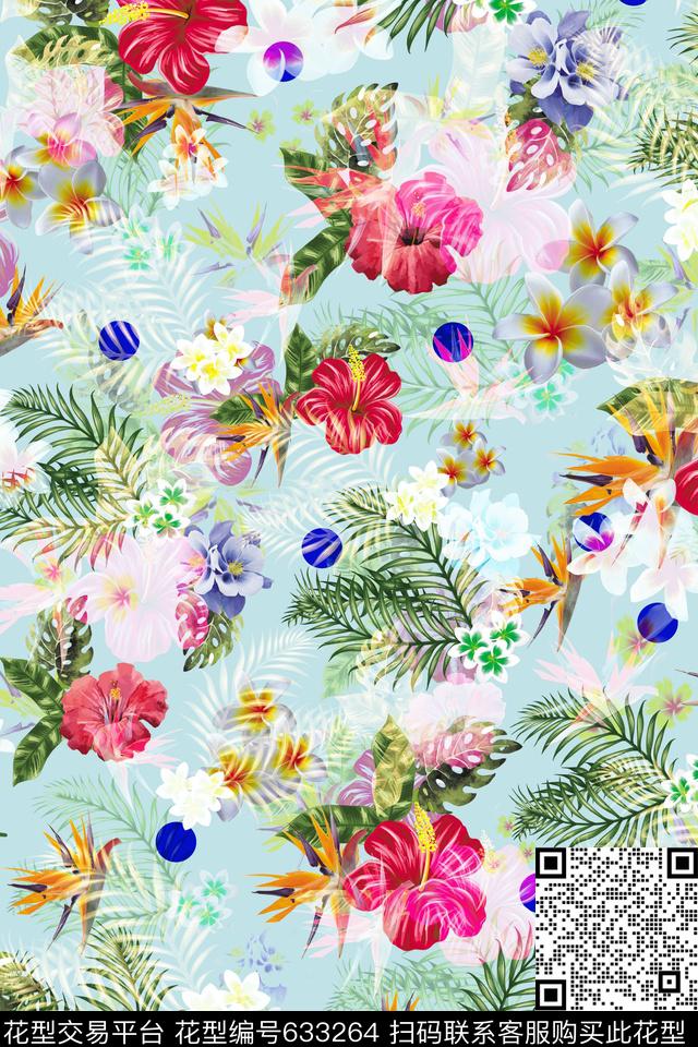 泳装女装热带数码印花华亿平台下载（图片编号: 633264） - 瓦栏（Walan）