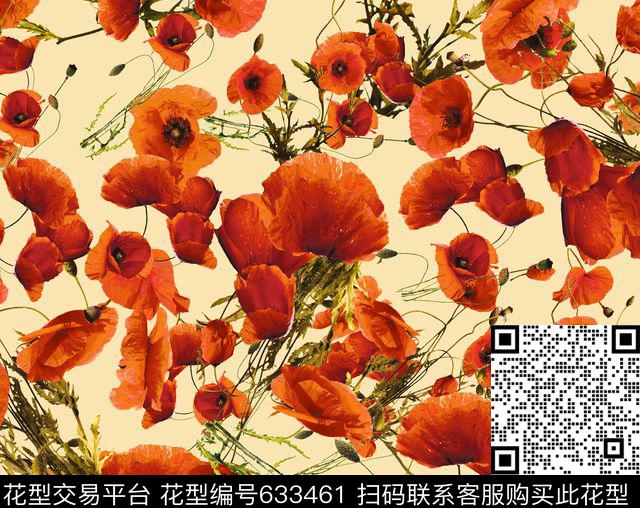 花卉花朵数码印花华亿平台下载（图片编号: 633461） - 瓦栏（Walan）