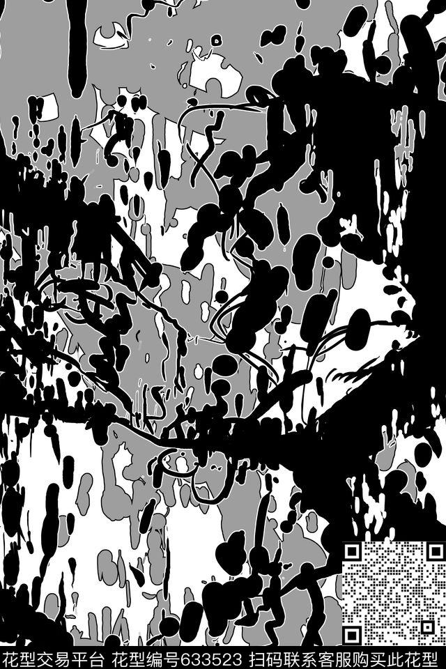 时尚潮流抽象创意肌理传统印花华亿平台下载（图片编号: 633523） - 瓦栏（Walan）