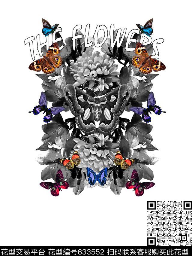 男装女装华亿平台蝴蝶植物潮流复古数码印花华亿平台下载（图片编号: 633552） - 瓦栏（Walan）