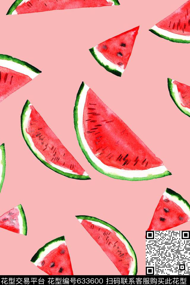西瓜传统印花华亿平台下载（图片编号: 633600） - 瓦栏（Walan）