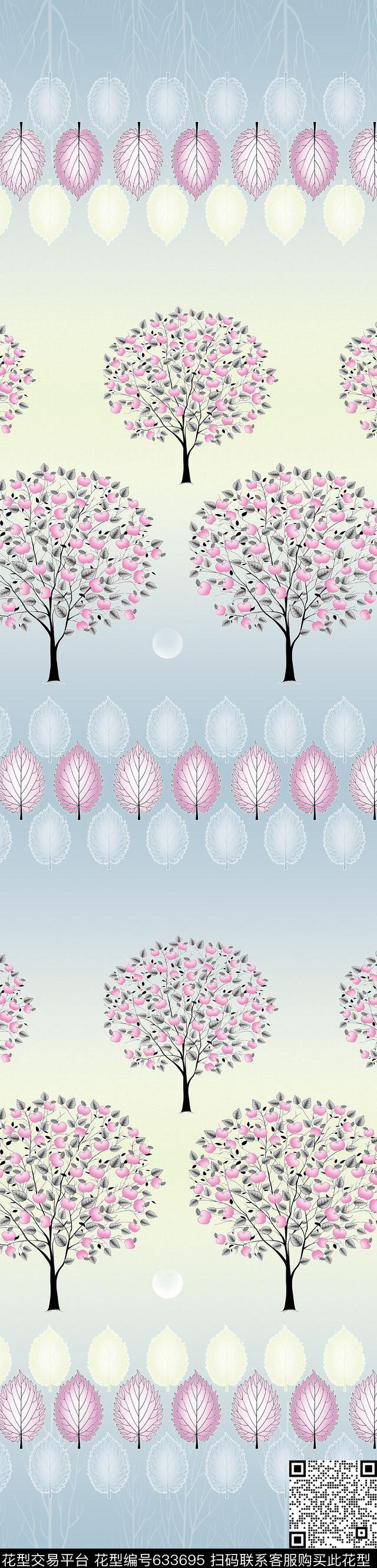 树林森林叶子传统印花华亿平台下载（图片编号: 633695） - 瓦栏（Walan）