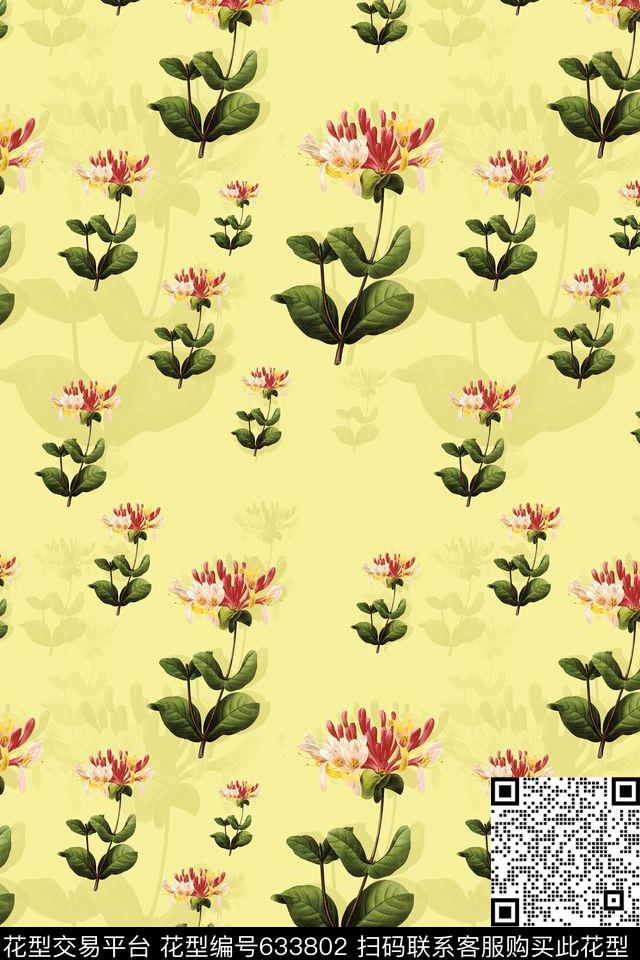 花瓣小碎花花朵数码印花华亿平台下载（图片编号: 633802） - 瓦栏（Walan）