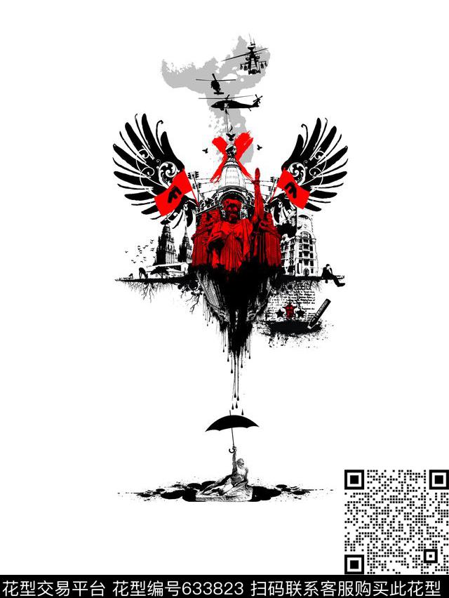 数码抽象人物数码印花华亿平台下载（图片编号: 633823） - 瓦栏（Walan）